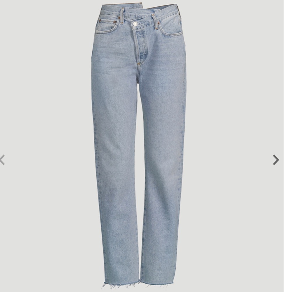AGOLDE Criss-Cross Straight-Leg Jeans. Size 26